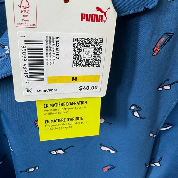 NWT Puma Golf Shirt YM Big Kid - Picture 6 of 8